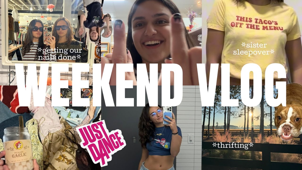 WEEKEND VLOG I *girls day, early morning run, sister sleepover, & lots of shopping 🛍️ 🌞💅🏼💵*