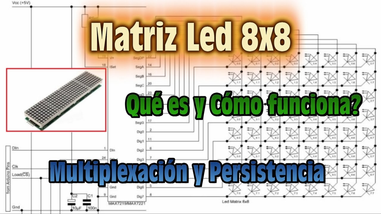 Matriz de LED 8x8 - Que es y Como funciona - Que es Multiplexacion y Persistencia
