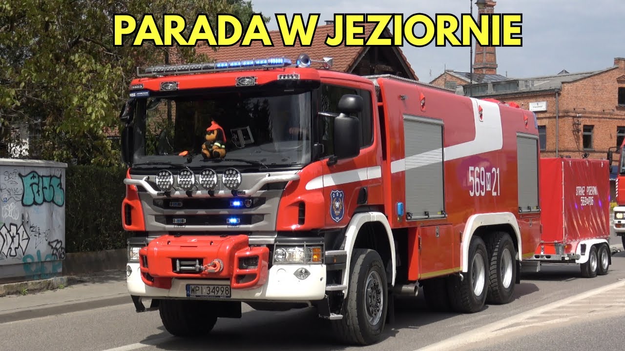 Parada strażacka z wozami z OSP z miasta i gminy Konstancin-Jeziorna - Dzień Strażaka i stulecie