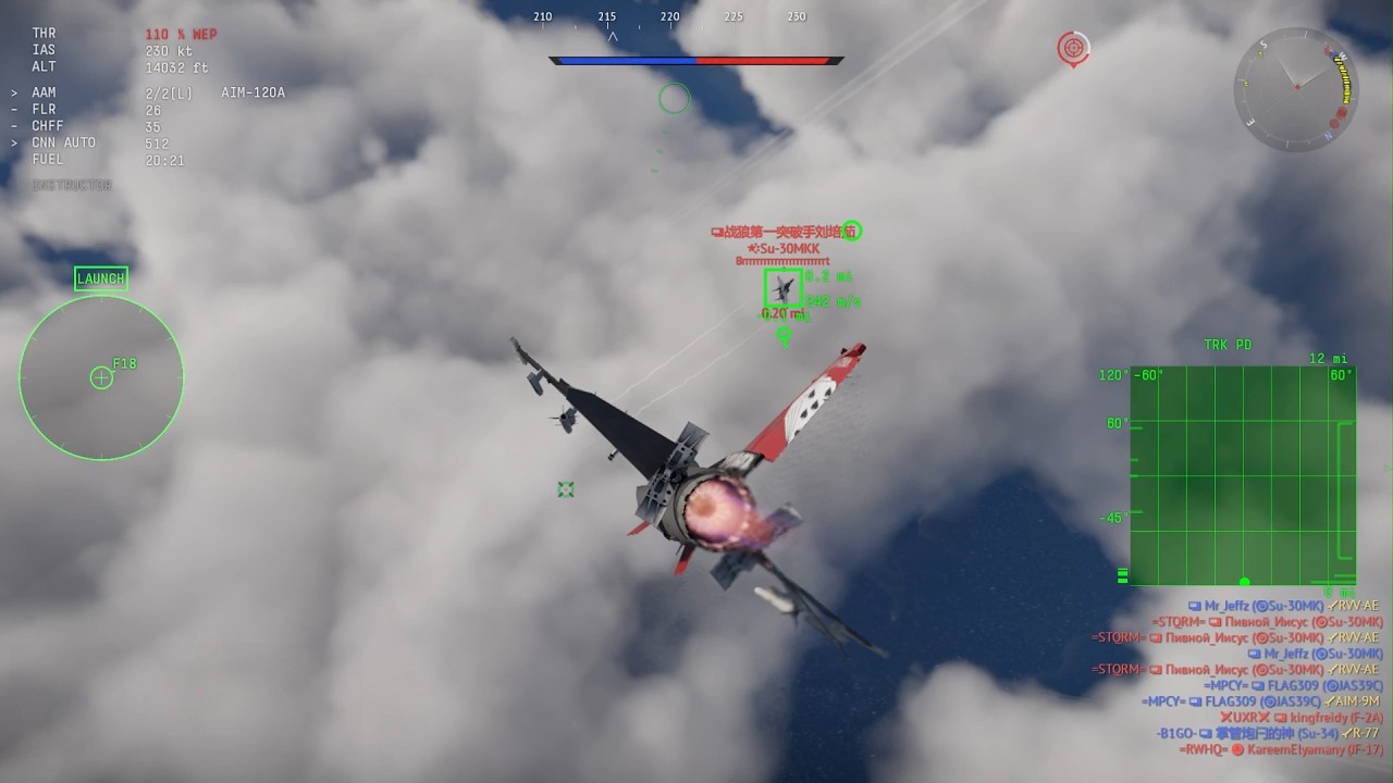 F-16C Vs. Su-30MKK Dogfight