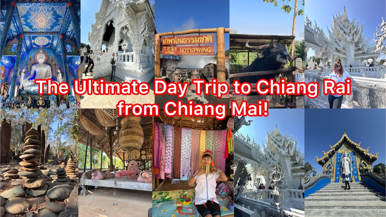 Chiang Rai Day Trip: White Temple, Blue Temple & MORE! (From Chiang Mai) 13 Hours❗️