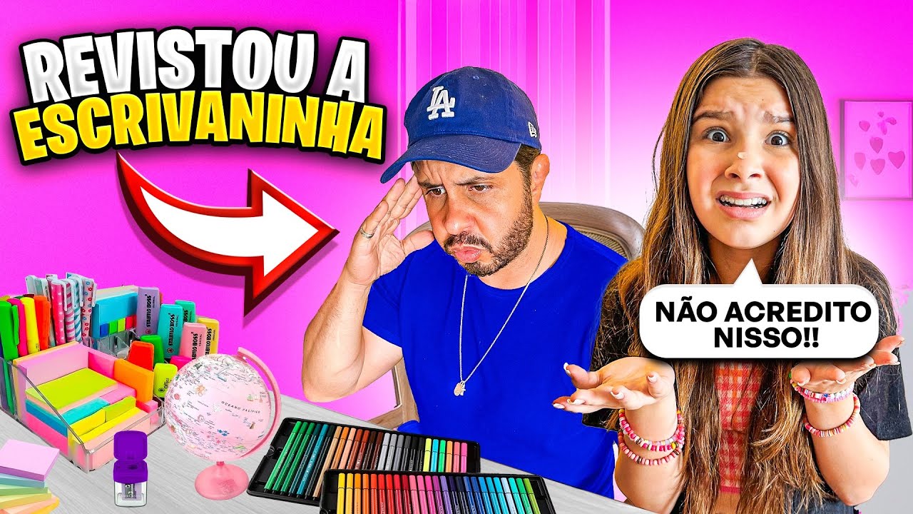MEU PAI REAGINDO A MINHA ESCRIVANINHA *deu muito ruim