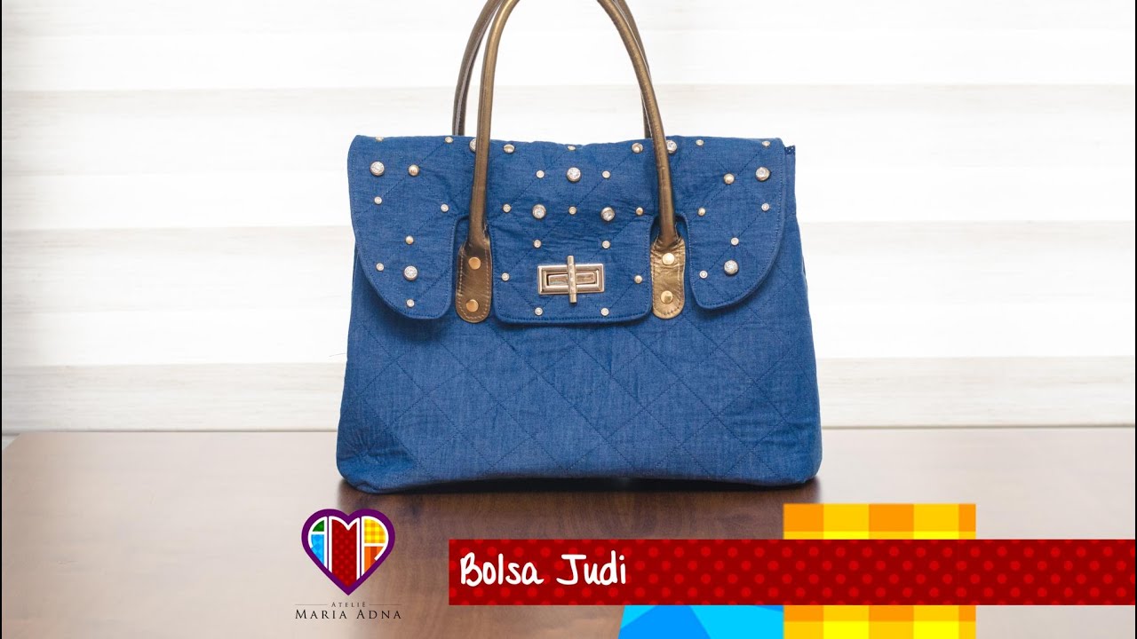 Bolsa de tecido/jeans Judi. DIY. Beautiful jeans bag tutorial. Make a jeans bag. Jeans bags
