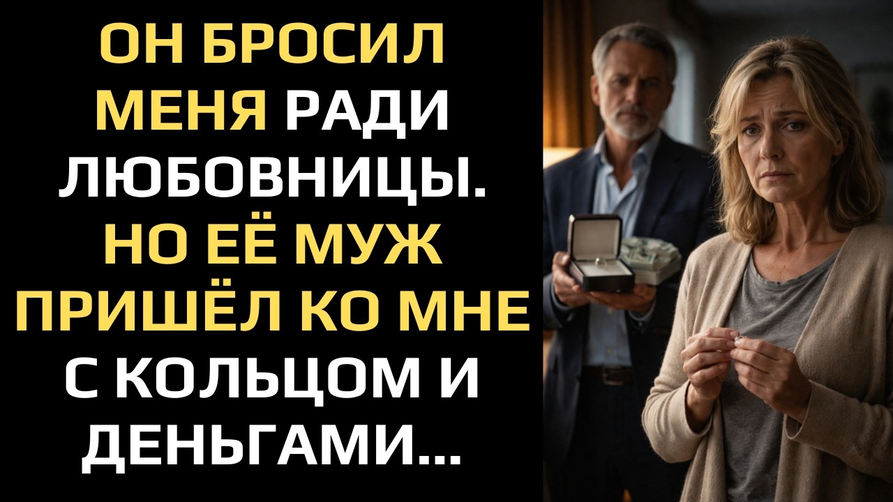 ОН БРОСИЛ МЕНЯ РАДИ ЛЮБОВНИЦЫ. НО ЕЁ МУЖ ПРИШЁЛ КО МНЕ С КОЛЬЦОМ И ДЕНЬГАМИ...