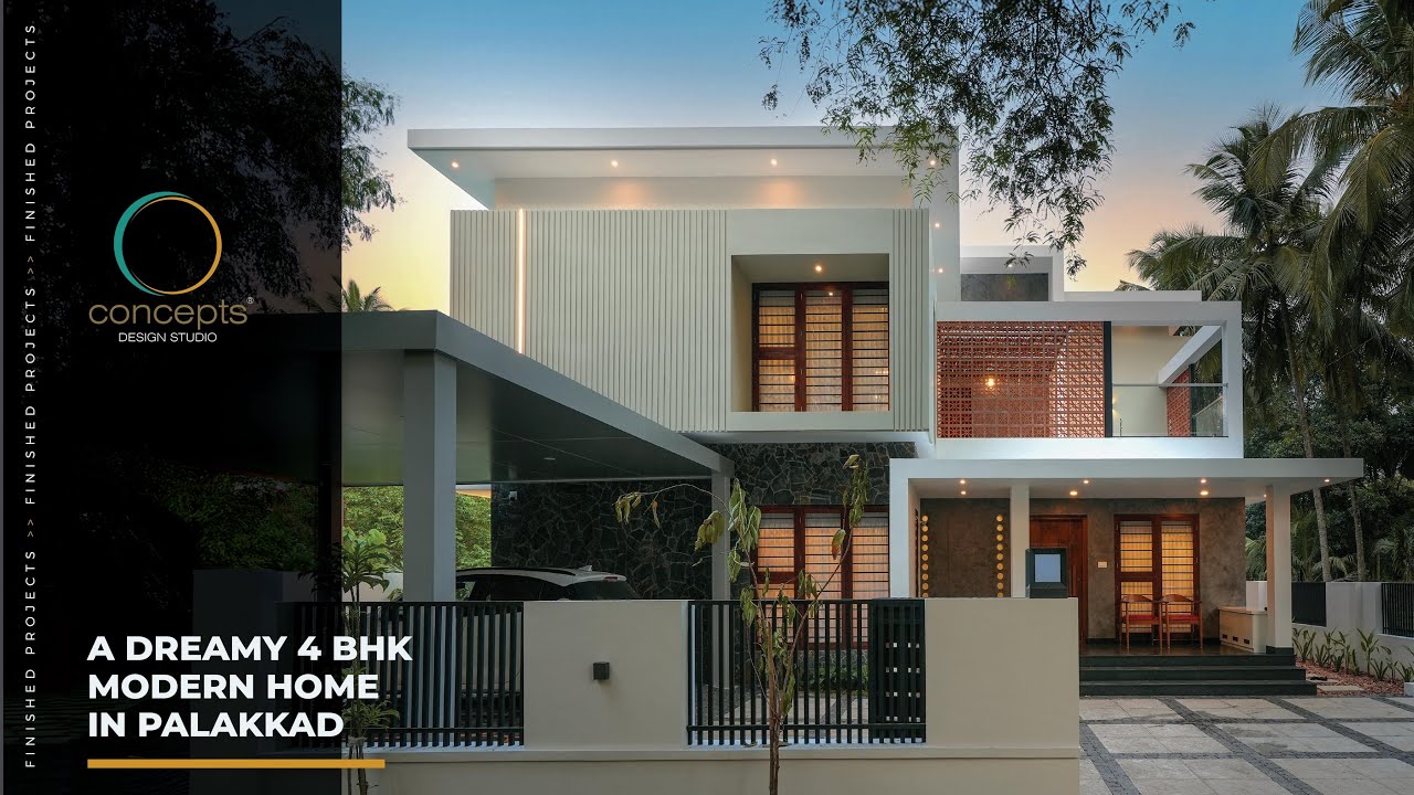 A Dreamy 4 BHK Modern Home in Palakkad | Concepts Design Studio