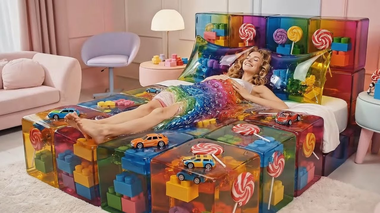 Which Crazy Bed Would You Choose? 🍭🐸 🐈 Ultimate Oddly Satisfying AI ASMR