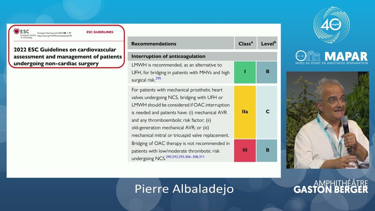 Gestion préopératoire des anticoagulants en circonstances inhabituelles