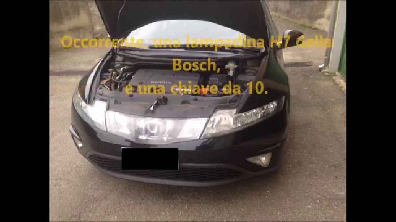 Cambio lampadina  anabbagliante Honda Civic