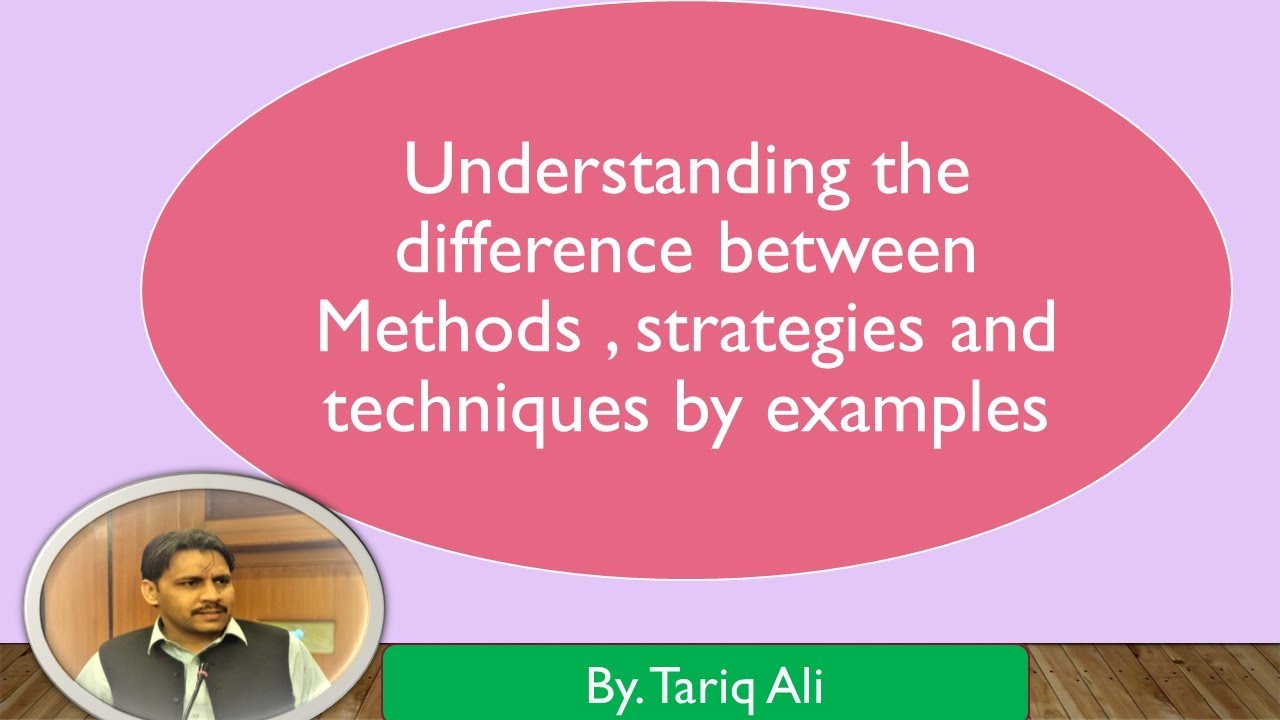 Methods,Strategies and Techniques- Difference explained in simple words