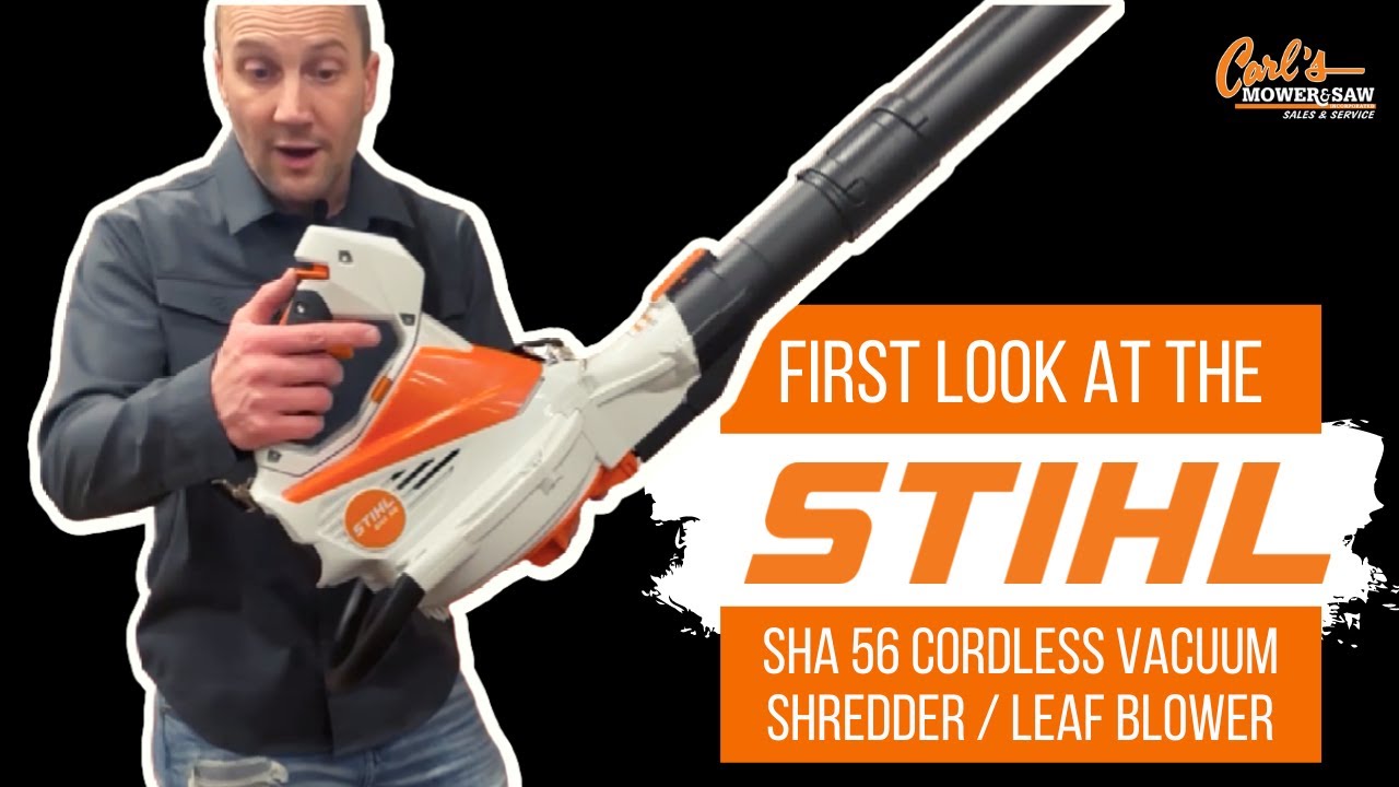 First Look! The Stihl SHA 56 Cordless Vacuum Shredder / Leaf Blower