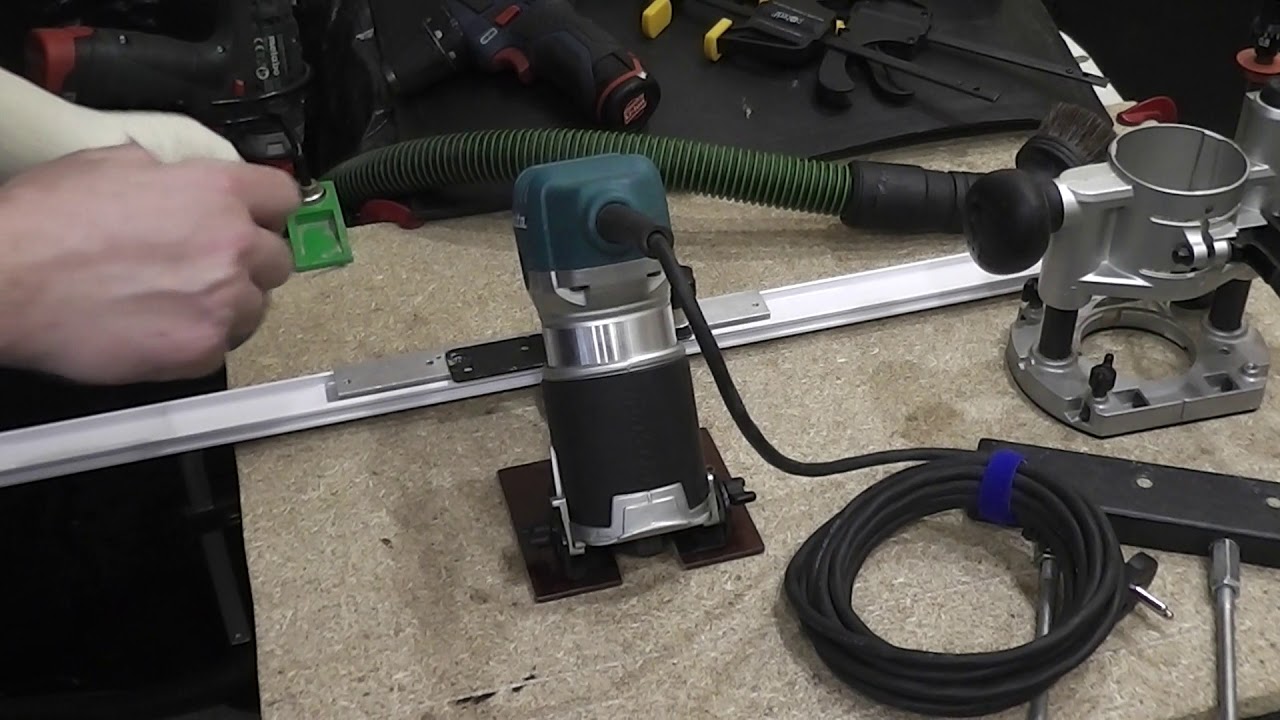 Фрезер Makita RT 0700CX2. Направляющая шина и адаптер для его наклонной базы своими руками (часть 2)