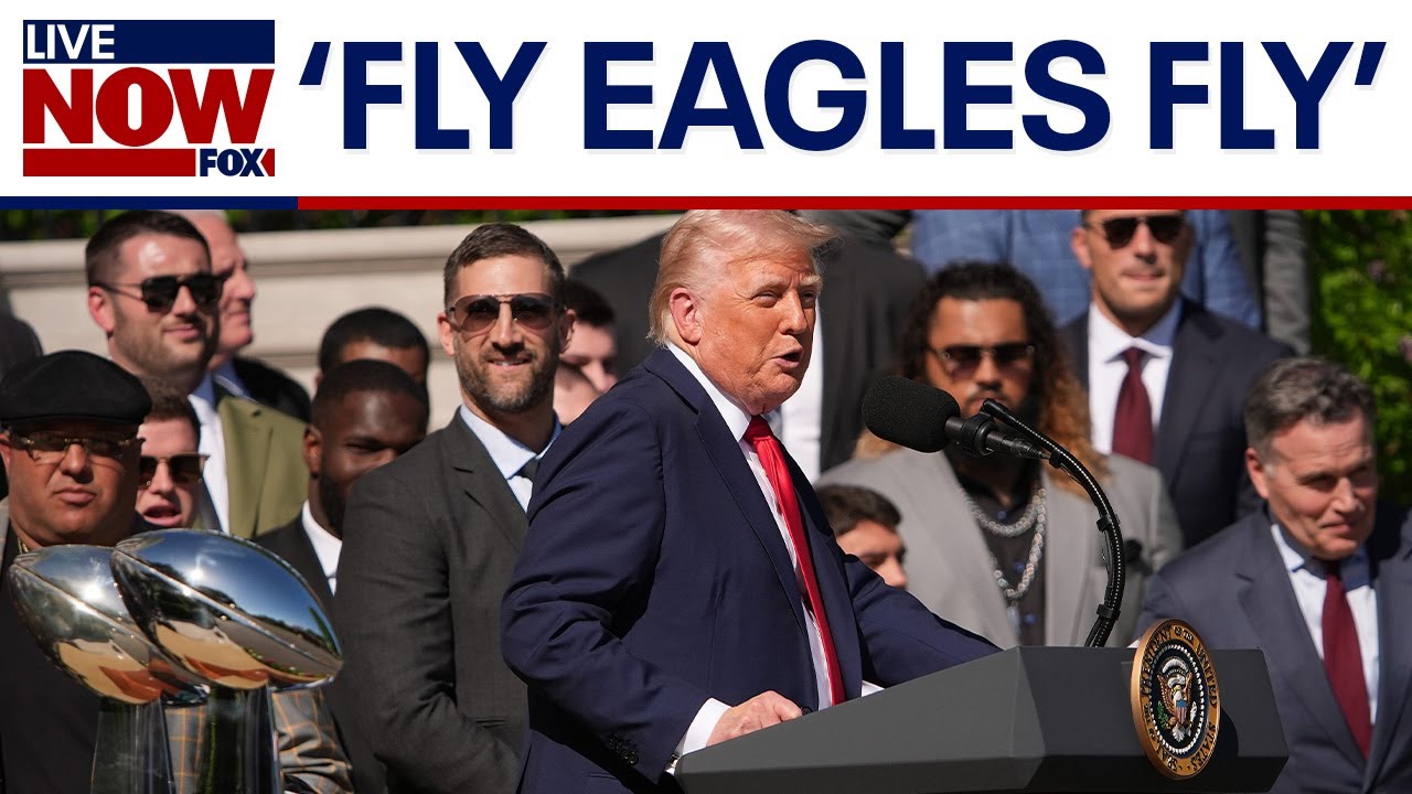 Trump hosts Philadelphia Eagles to celebrate Super Bowl title | LiveNOW from FOX
