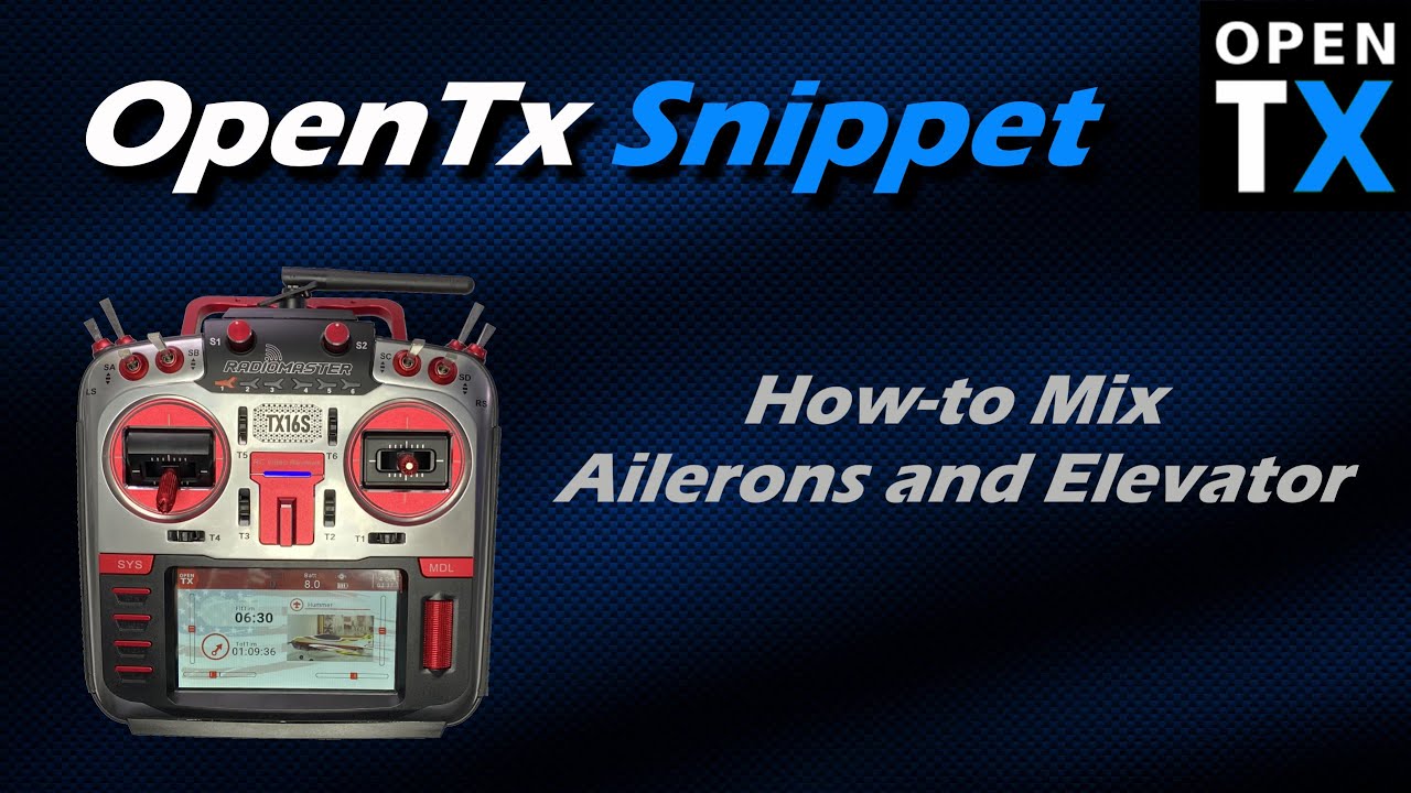 OpenTx Snippet • How to Mix Aileron and Elevator for Elevons