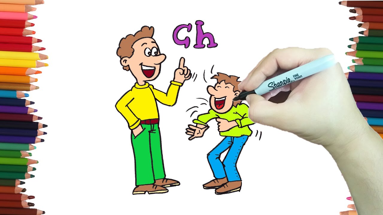 How to draw easily a PERSON TELLING A JOKE Step by Step