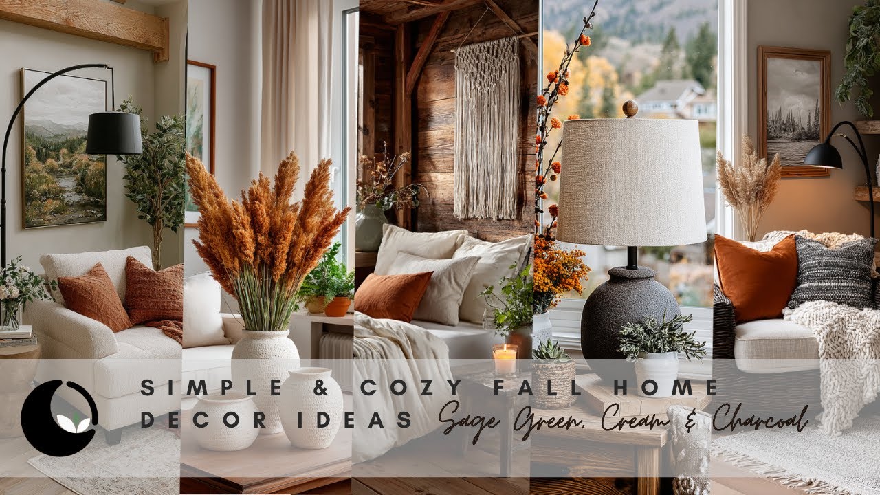 Simple & Cozy Fall Home Decor Ideas 🍂 | Sage Green, Cream & Charcoal