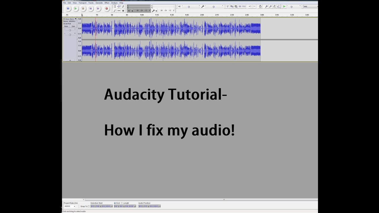 Tutorial #1 How I fix my audio! AT2020