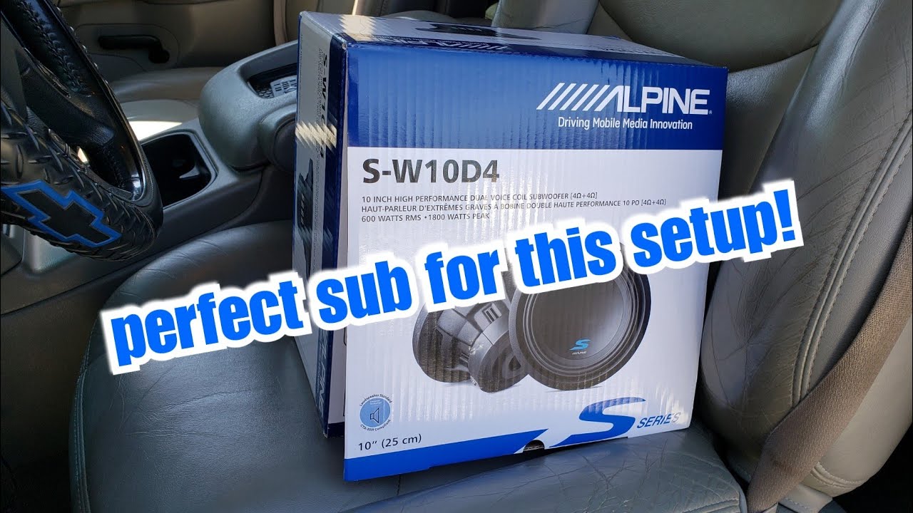 Alpine s-w10d4 10 inch subwoofer