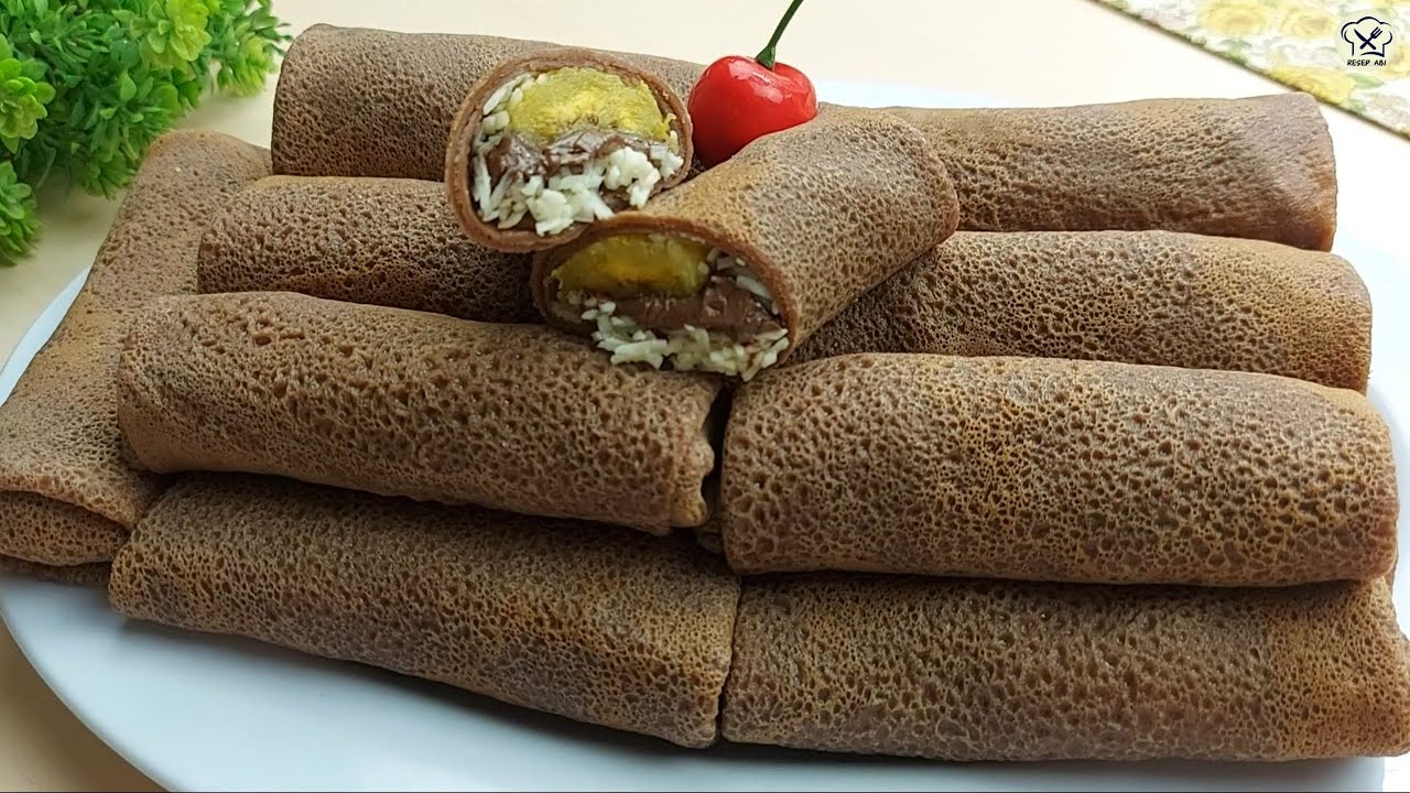 DADAR GULUNG COKLAT PISANG KEJU SUPER ENAK DAN LEMBUT COCOK UNTUK IDE JUALAN DAN ISIAN SNACK BOX