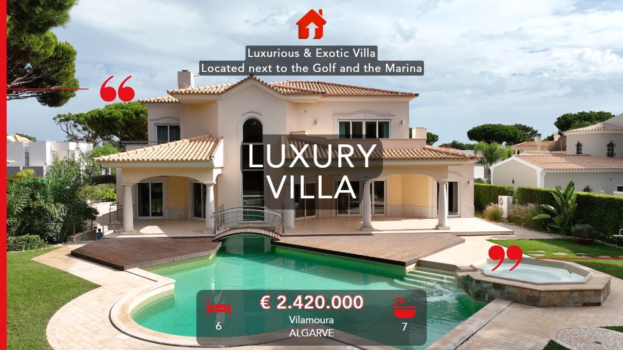 Villa for Sale in Vilamoura - Luxurious & Exotic Villa next to the Golf and the Marina - Algarve