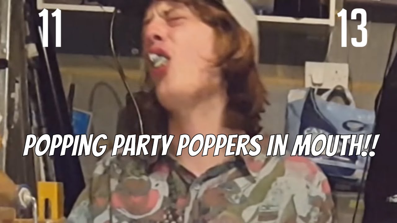 Popping Party Poppers In MOUTH Challenge | MattDWMC