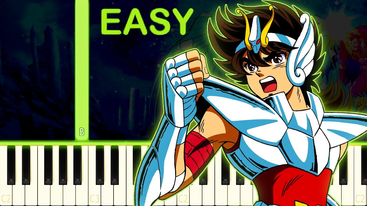 SAINT SEIYA  OPENING THEME - EASY Piano Tutorial