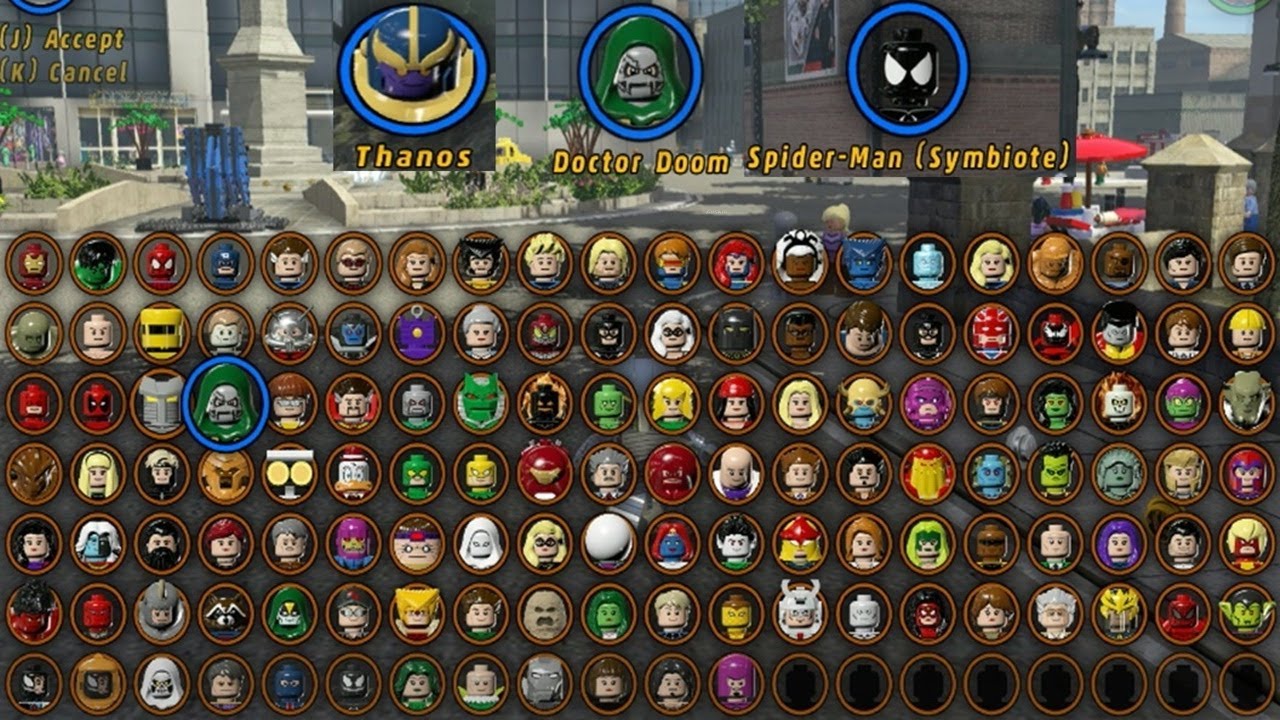 Lego Marvel Super Heroes - All Characters and Costumes (With All DLC Characters) + Gameplay