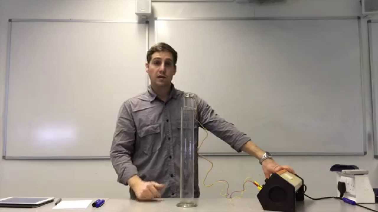 Determine the speed of sound with standing waves