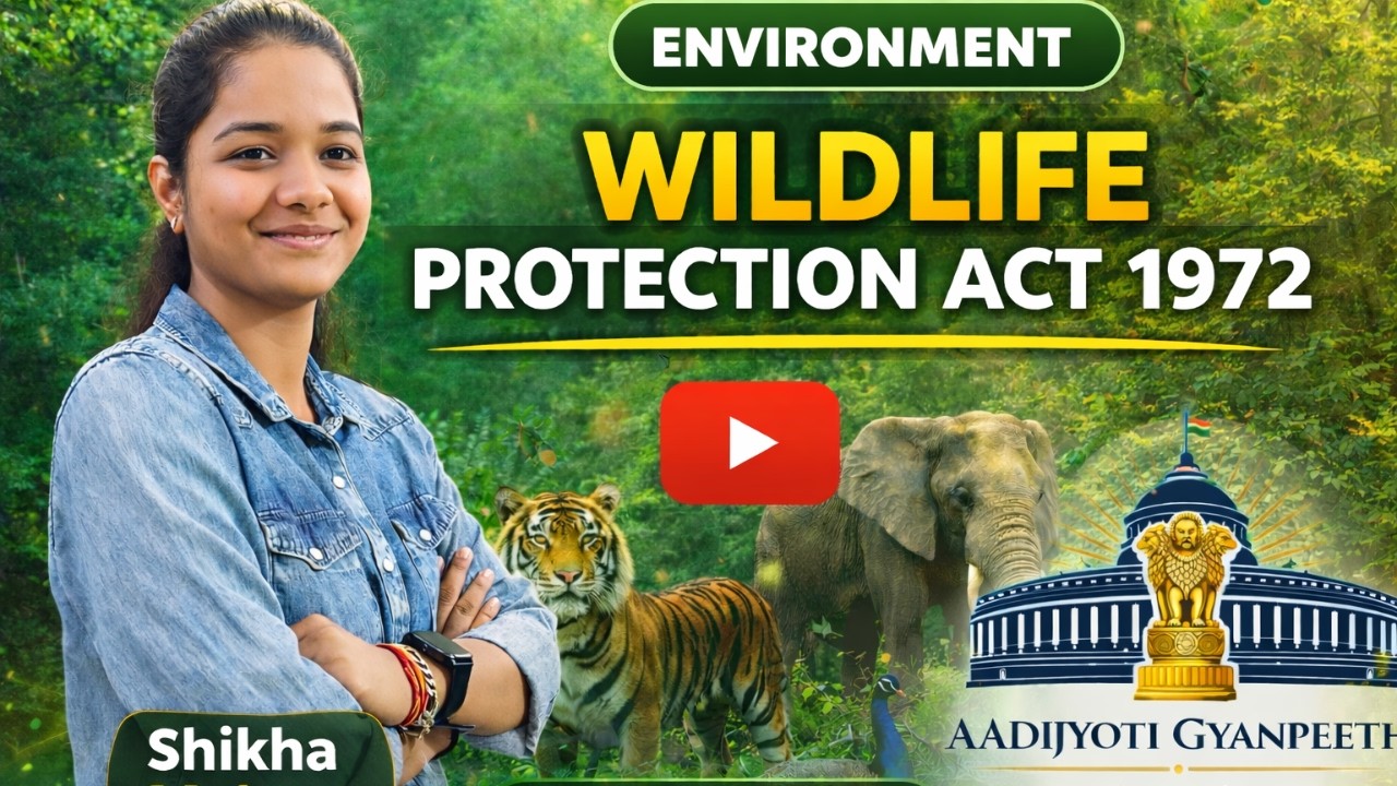 Wildlife Protection Act 1972 | Complete Explanation for UPSC & UPPCS | Environment by Shikha Ma’am