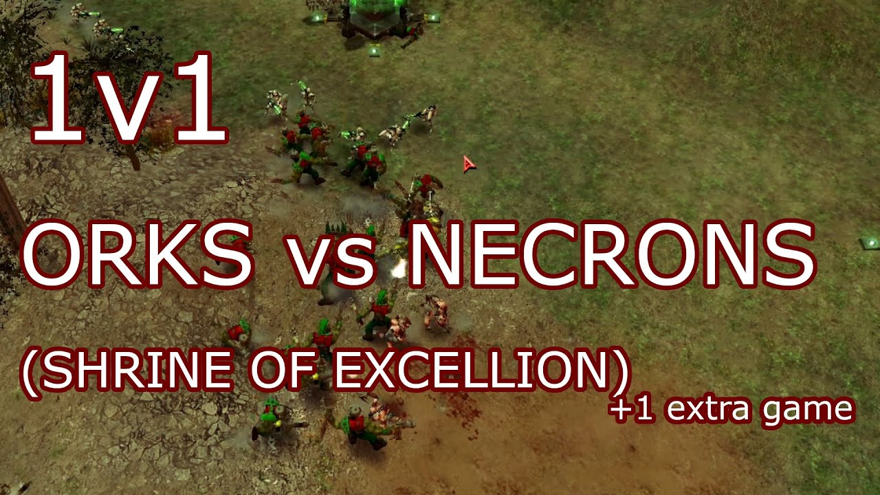 Unlimited vs Undying! Orks vs Necrons, 1v1 on Shrine of Excellion | Dawn of War: Soulstorm