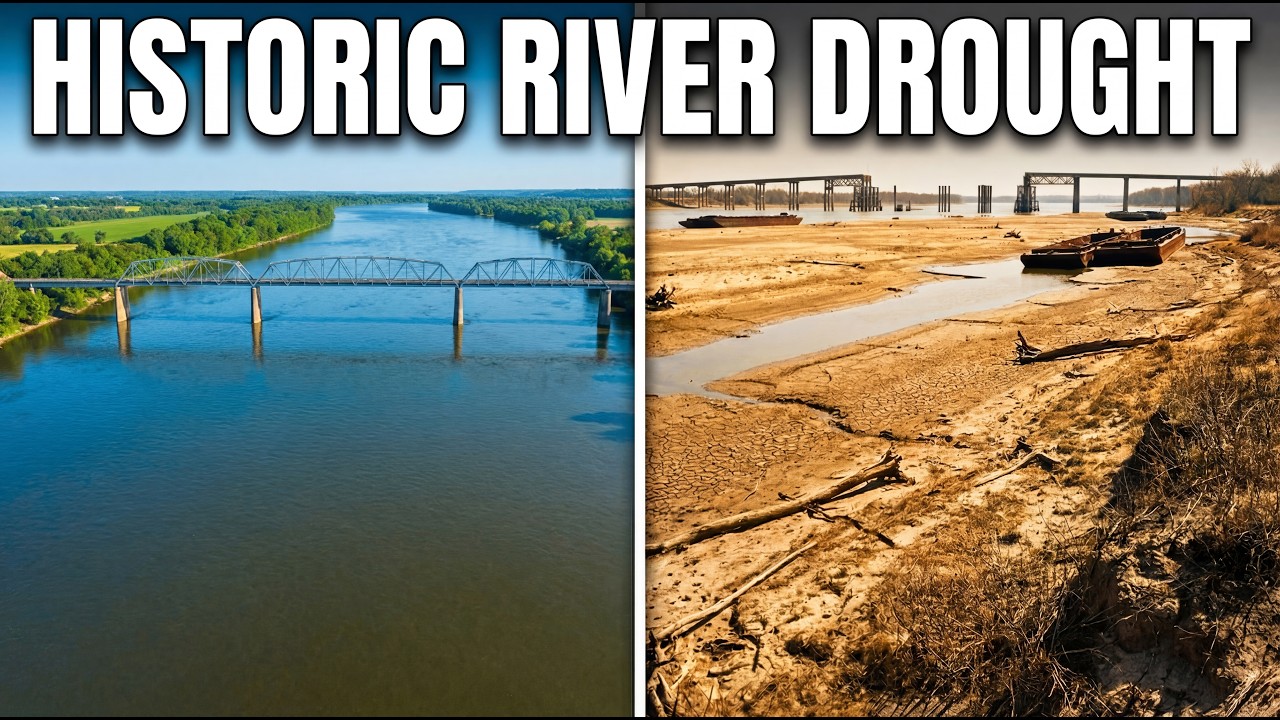 Mississippi River DROPS To 61% Flow — WORST Drought In 132 YEARS As St. Louis Sets RECORD LOWS