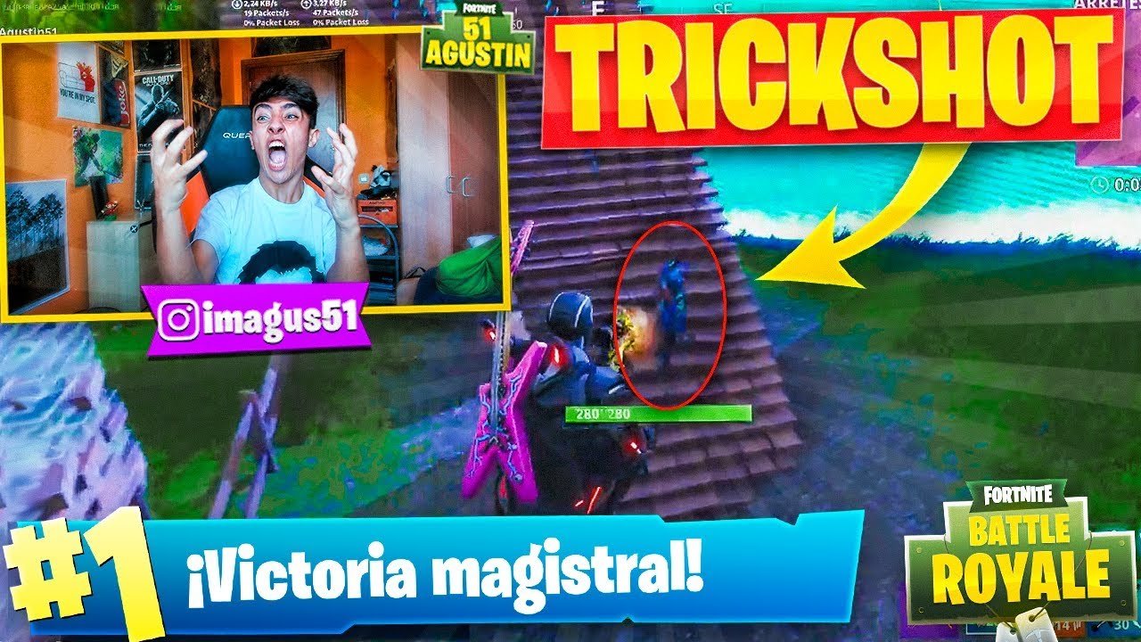 MI PRIMER TRICKSHOT en FORTNITE: Battle Royale!! - Agustin51