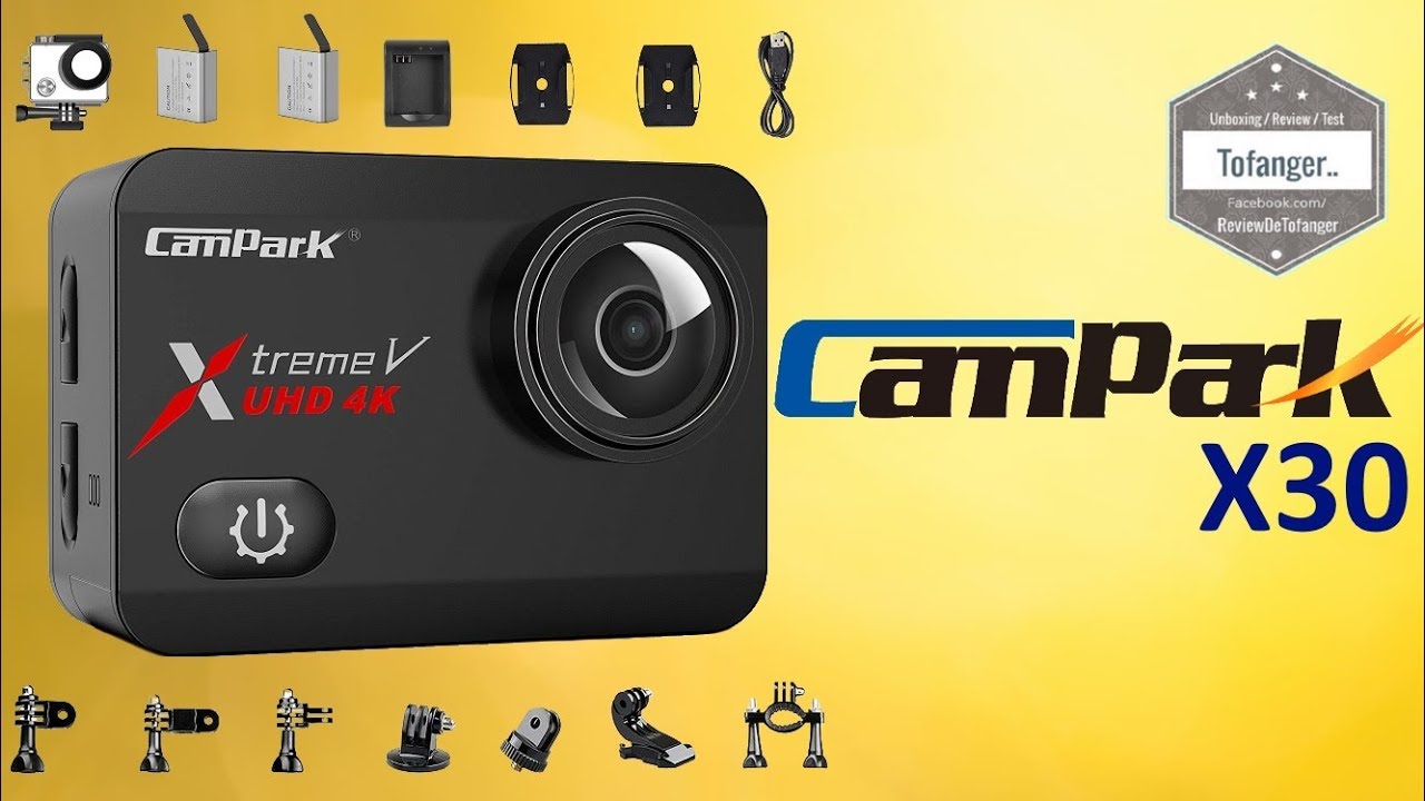 Campark X30 4K - Экшн камера 4K - 20MP - Wifi - Сенсорный - Распаковка