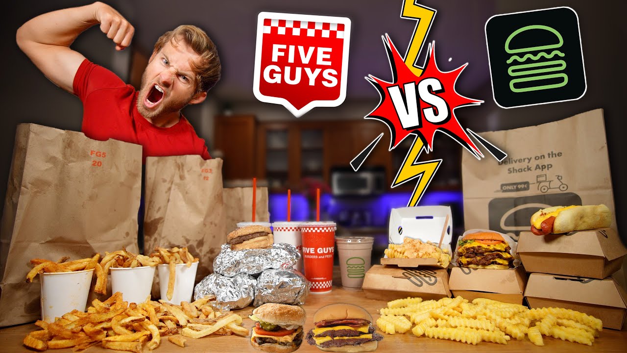 THE CLASH OF THE CALORIES!  (Five Guys Vs Shake Shack)