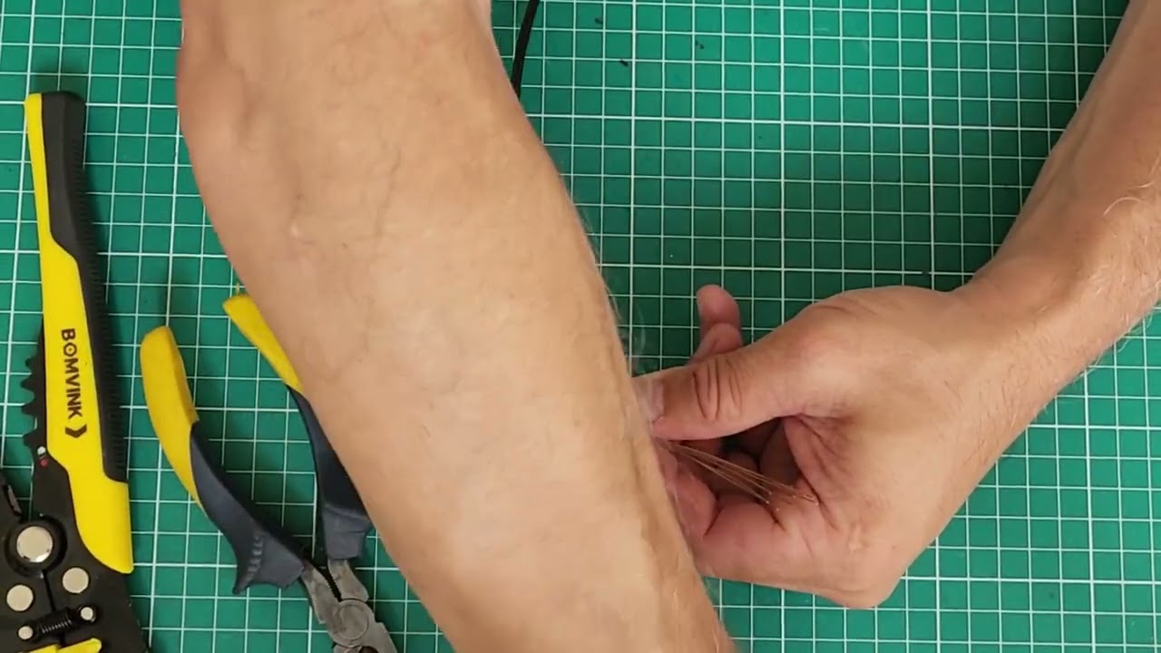 Emenda forte cabo rígido e fio flexível 