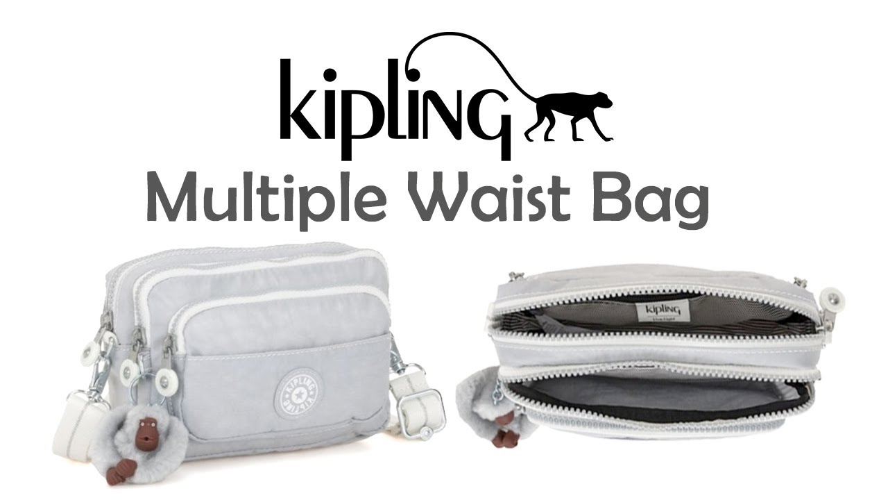 Kipling Multiple Waist Bag Convertible To Shoulder Bag Active Grey