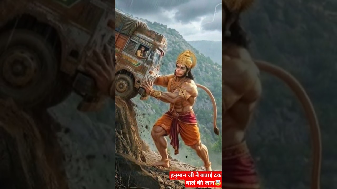हनुमान जी ने बचाई टक  वाले की जान🚛🤯 🙏