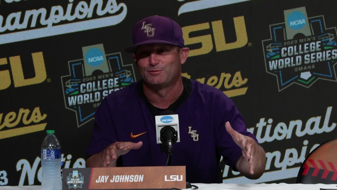 LSU Jay Johnson, Tigers 2023 National Champions WIN over Florida postgame press conference