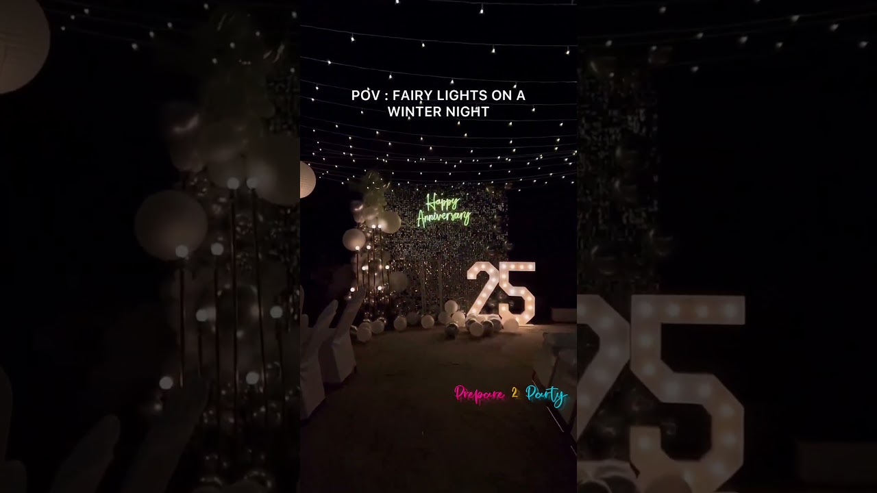 Rooftop / Terrace Lighting decoration for Anniversary Home #anniversarycelebration #anniversary