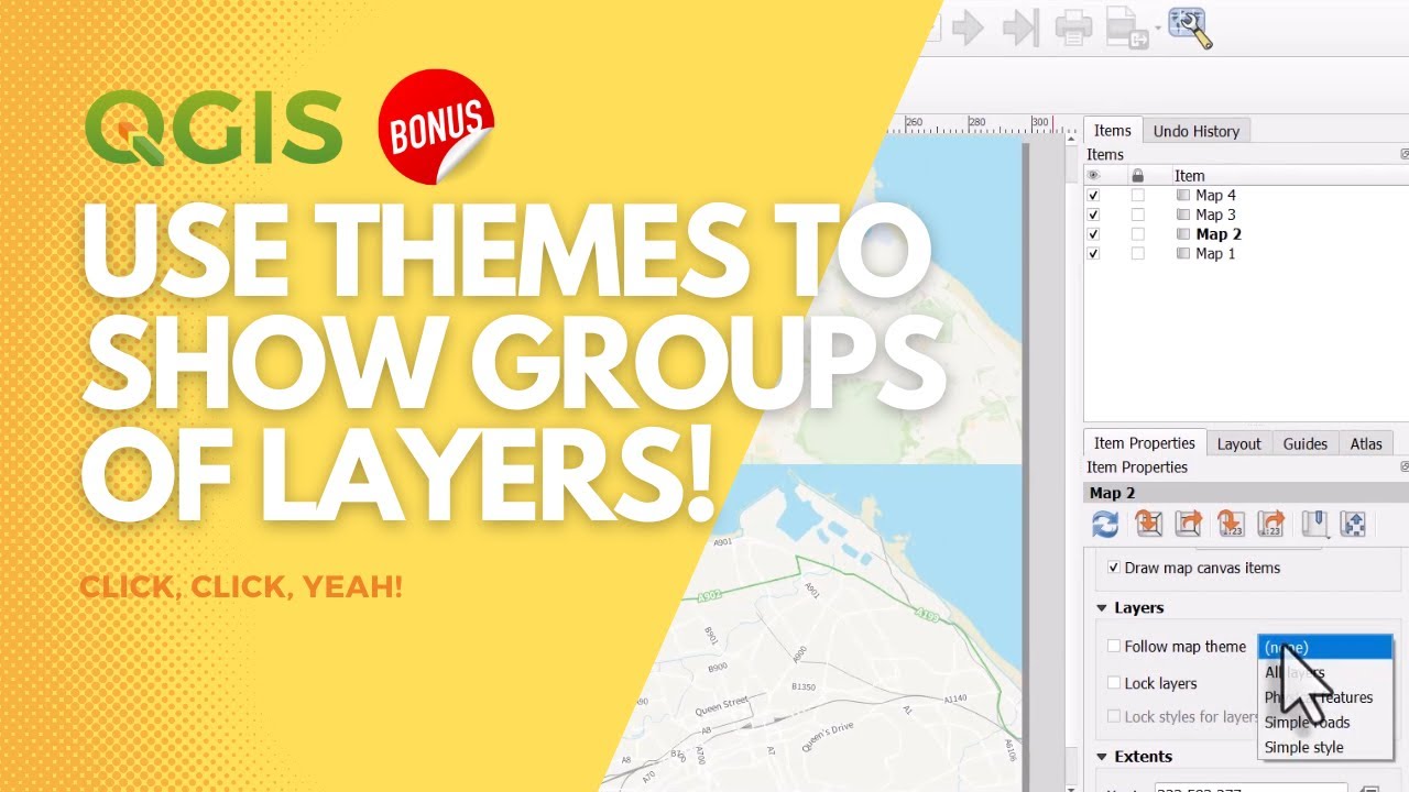 Используйте темы для отображения групп слоев в QGIS