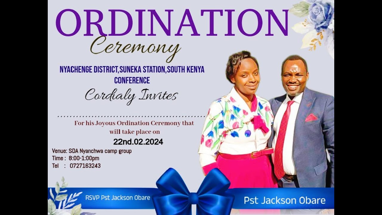PASTOR'S ORDINATION SOUTH KENYA CONFERENCE NYANCHWA S.D.A CAMPGROUNDS.