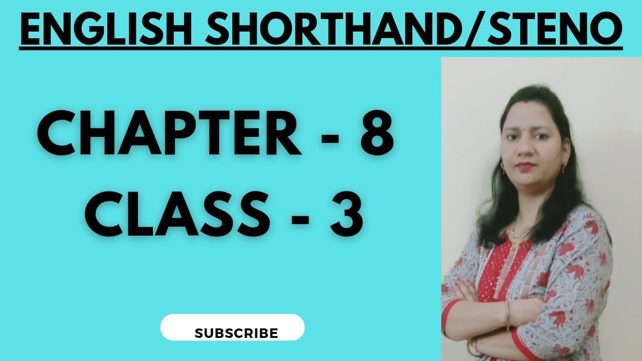 English Shorthand Course | Stenography Course | Steno | Chapter 8 | Class 3 #stenography #shorthand