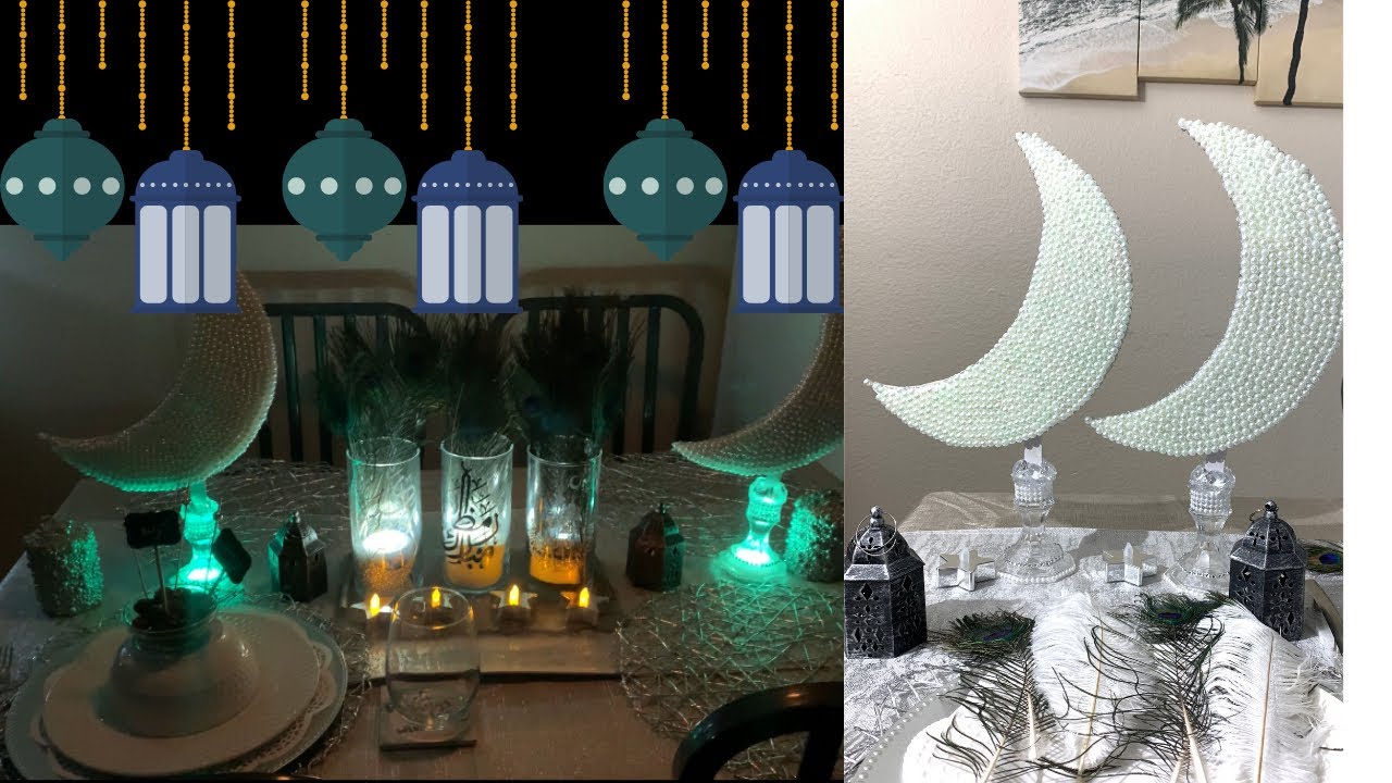 NEW 2021🌙 Ramadan new ideas DIY moon using pearls/ DOLLAR tree DIY اصنعي بنفسك هلال من لؤلؤ لرمضان
