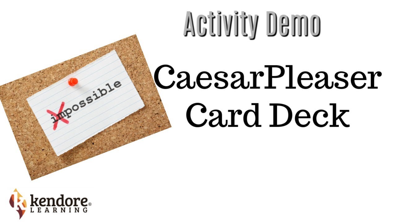 CaesarPleaser Card Deck⎪Kendore Learning/Syllables Learning Center