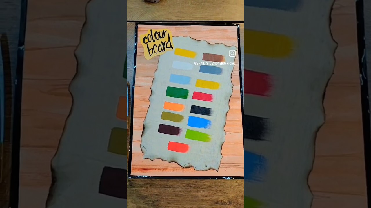 PREPARING COLOR BOARD/SHEET #art #artist #colorboard