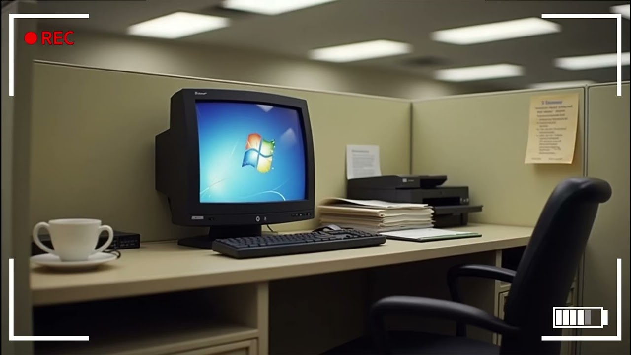 Evening Lights in the 90s Office 💡 | Lo-fi Ambience