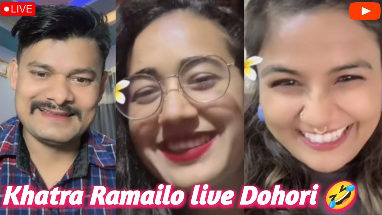 Live dohori khatrai Ramailo tiktok live Roobin, Moona ra Achheta 😂🤣😂