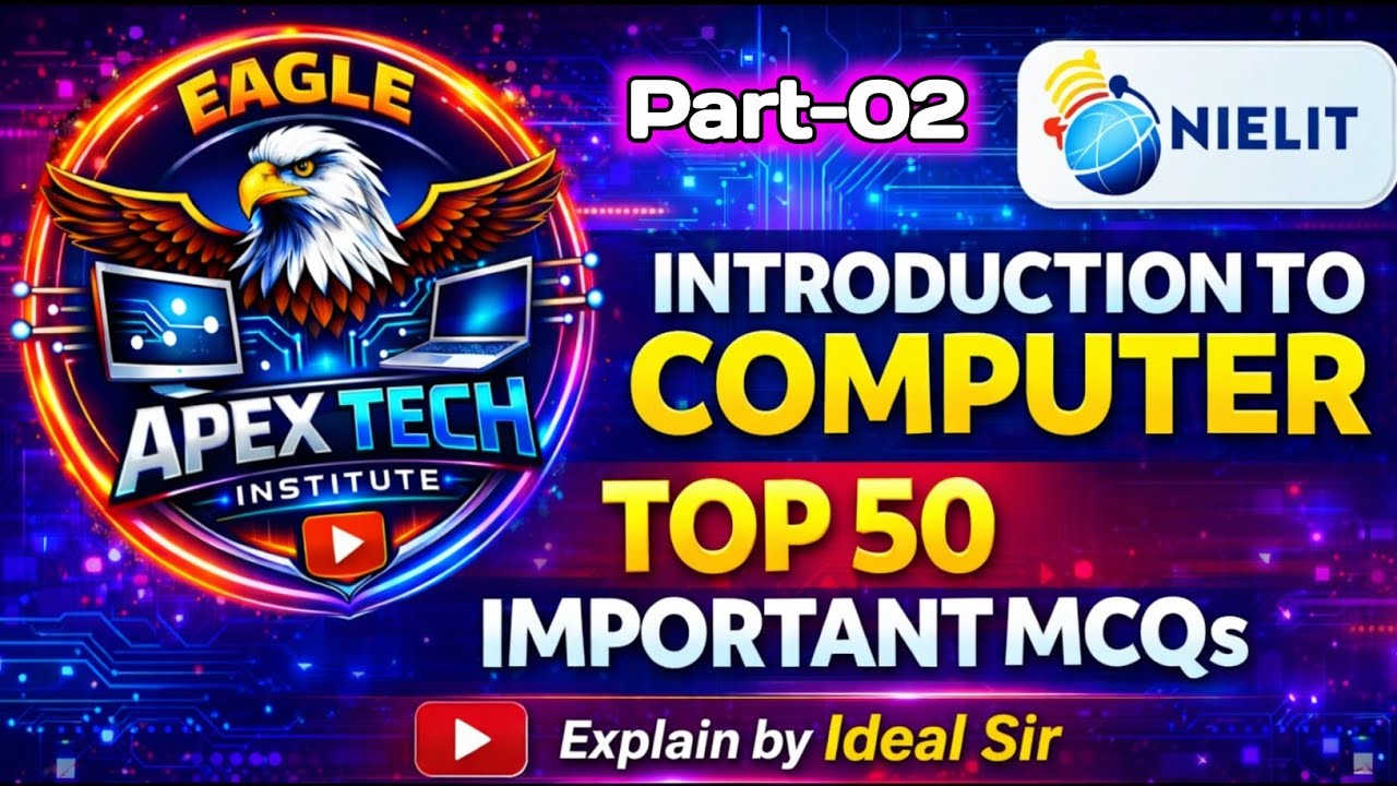 #02. Introduction To Computer Top 50 Important MCQs .Explain By Ideal Sir #video #computerinstitute 