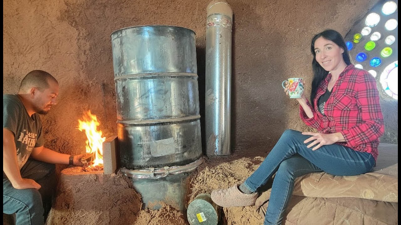 We FIRE UP Our Rocket Mass Heater for the Winter Season