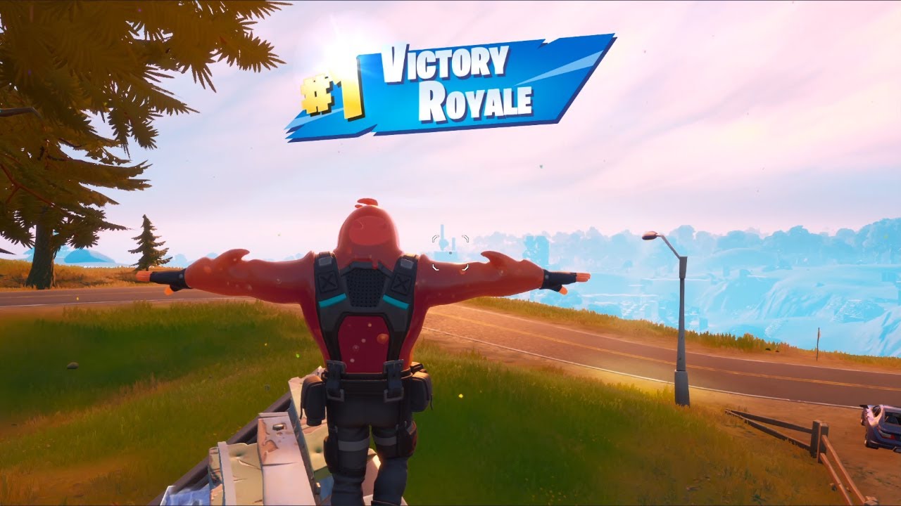 Первая победа в Fortnite с красным скином 