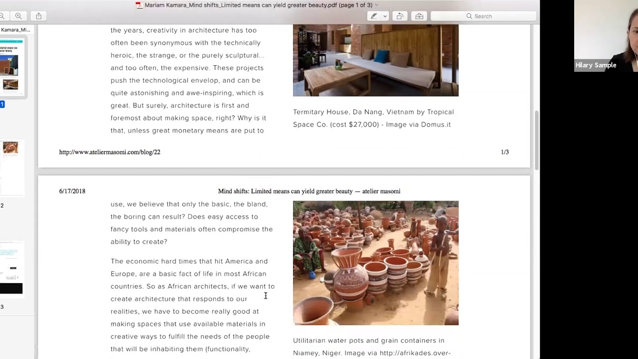 Open Course: Hilary Sample's Architect Writers